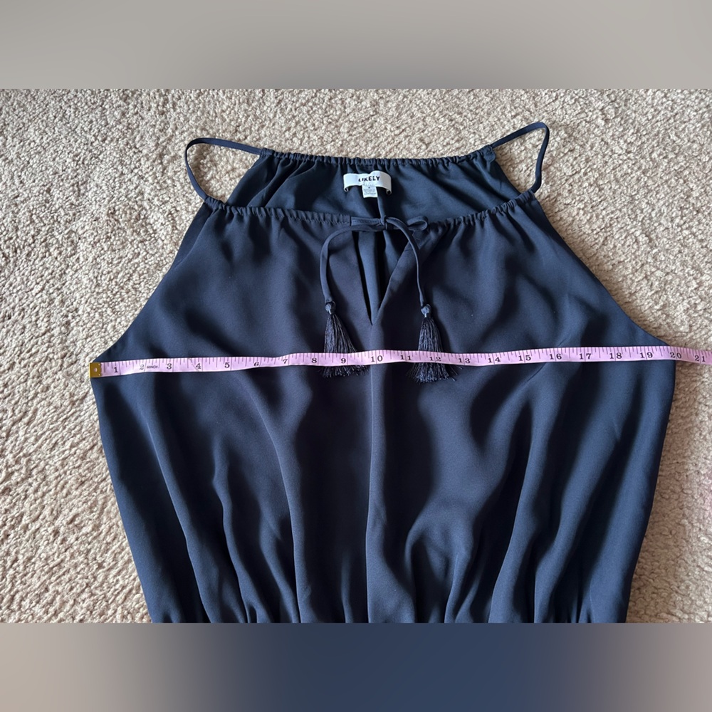 Likely Ashlee Navy Strappy Lined Mini Dress Tassel Sz 4 - Picture 8 of 11